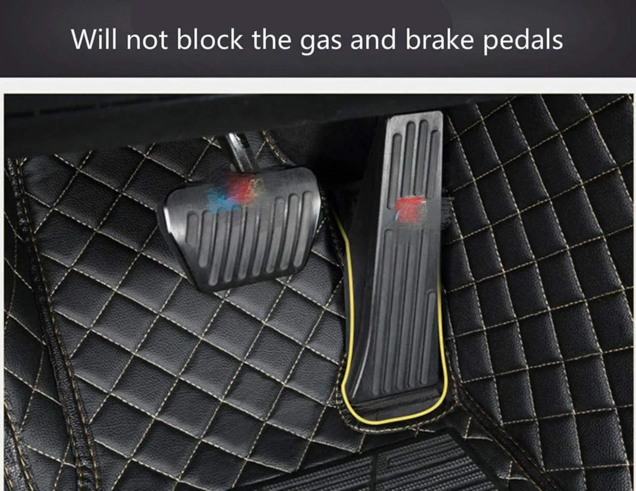 Customized Car Mats are Suitable for Déesse DS 4 / 2012-2014 Year Waterproof Lining Full Set of Environmentally Friendly Flooring (Black Blue,DS 4 / 2012-2013 Year)
