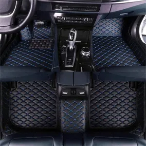Customized Car Mats are Suitable for Déesse DS 4 / 2012-2014 Year Waterproof Lining Full Set of Environmentally Friendly Flooring (Black Blue,DS 4 / 2012-2013 Year)