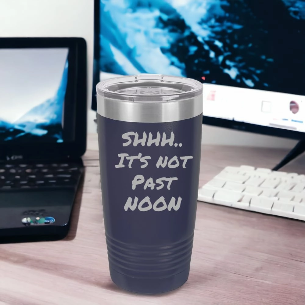 Customized Tumblers With Names, Double Wall Personalized Bottles with Splash and Leak Proof Upgraded Slider Lid for Birthdays, Mom, Dad, Friends, Co-Workers (20oz, Navy Blue)