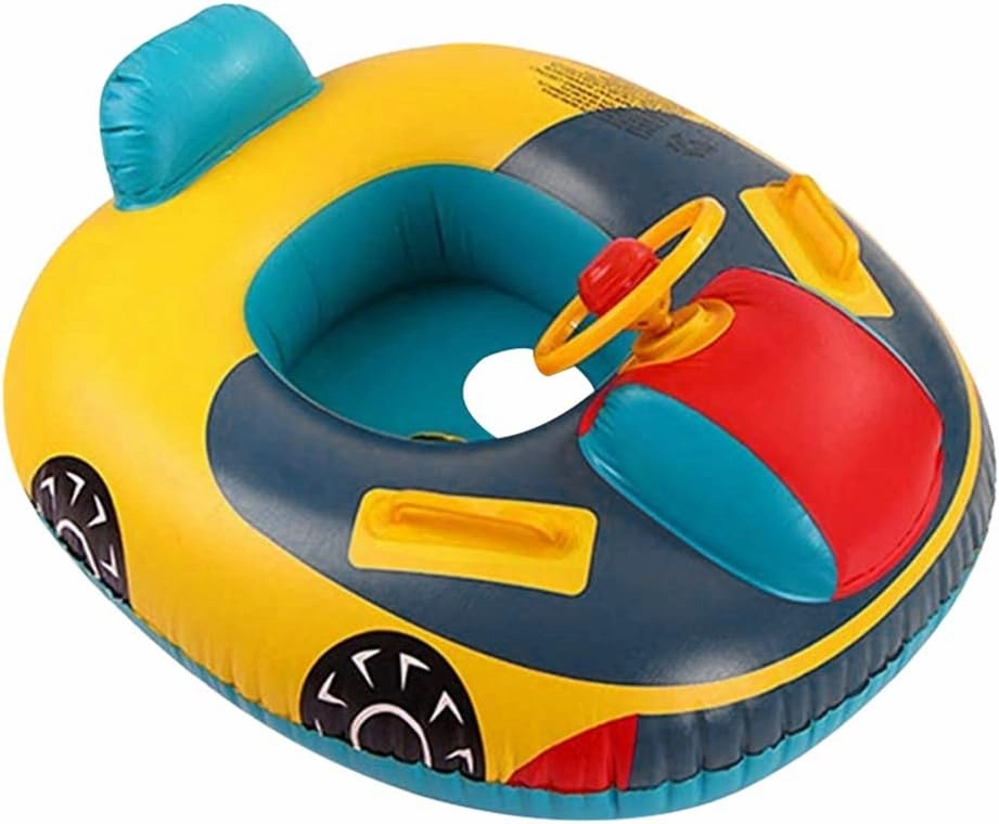 Cute Child Kids Inflatable Pool Float PVC Summer Swim Float Air Bed Lake Boat Swimming Floats with 2 Handles Surfing Raft Bodyboard Floating Mattress Seat Swim Ring for Girls Boys 1-5 Years