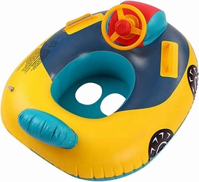 Cute Child Kids Inflatable Pool Float PVC Summer Swim Float Air Bed Lake Boat Swimming Floats with 2 Handles Surfing Raft Bodyboard Floating Mattress Seat Swim Ring for Girls Boys 1-5 Years
