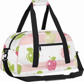Cute Fruit Patterns Kids Overnighter Duffel Bags for Boys, Carry-On Size Sports Gym Bag with Front Zipper Pocket for School Practice or Overnight Travel Weekender Sleepover Tote Bag