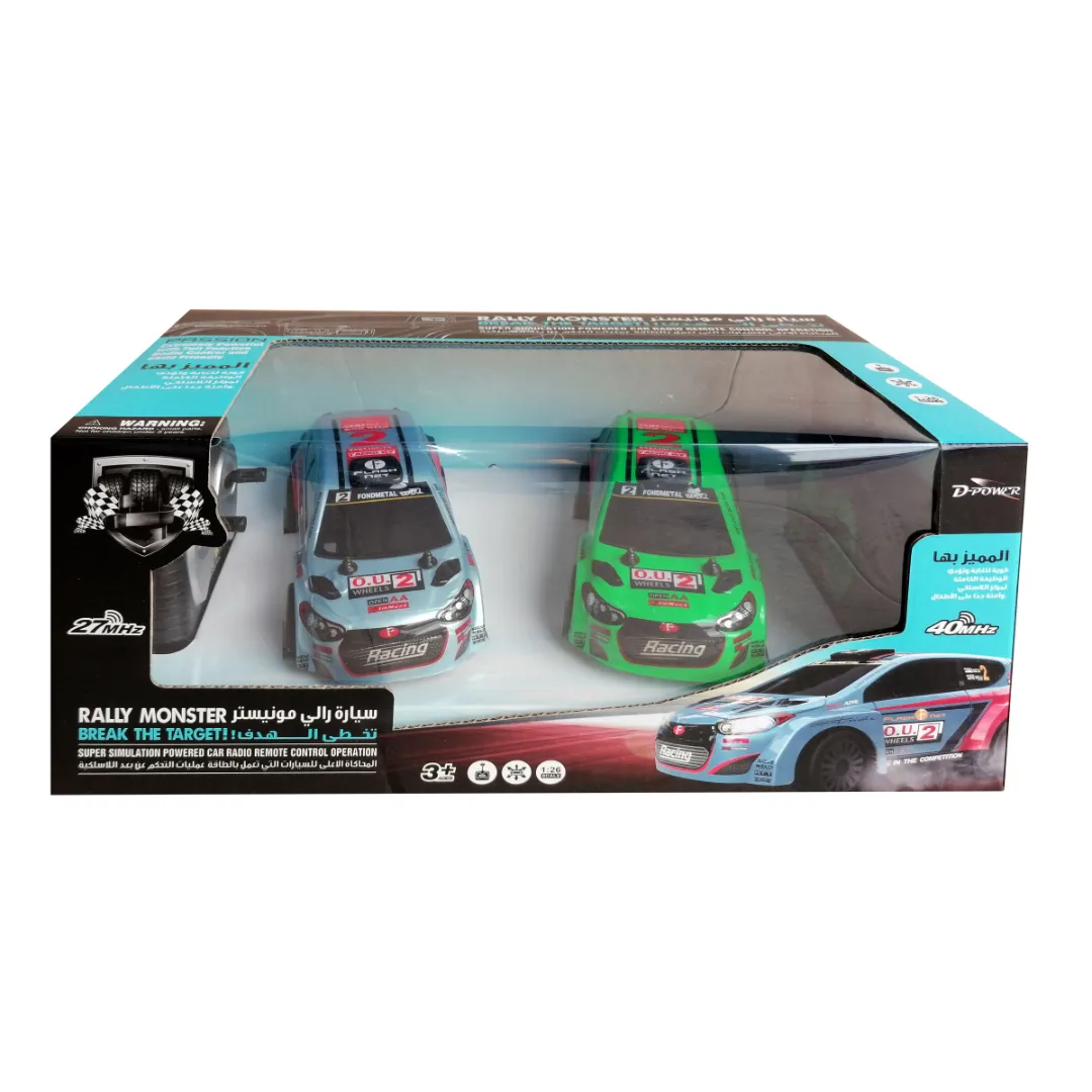D-Power -  Rally Monster (Twin Pack) | Rtr, 2 Radio Remote Control -Multicolor