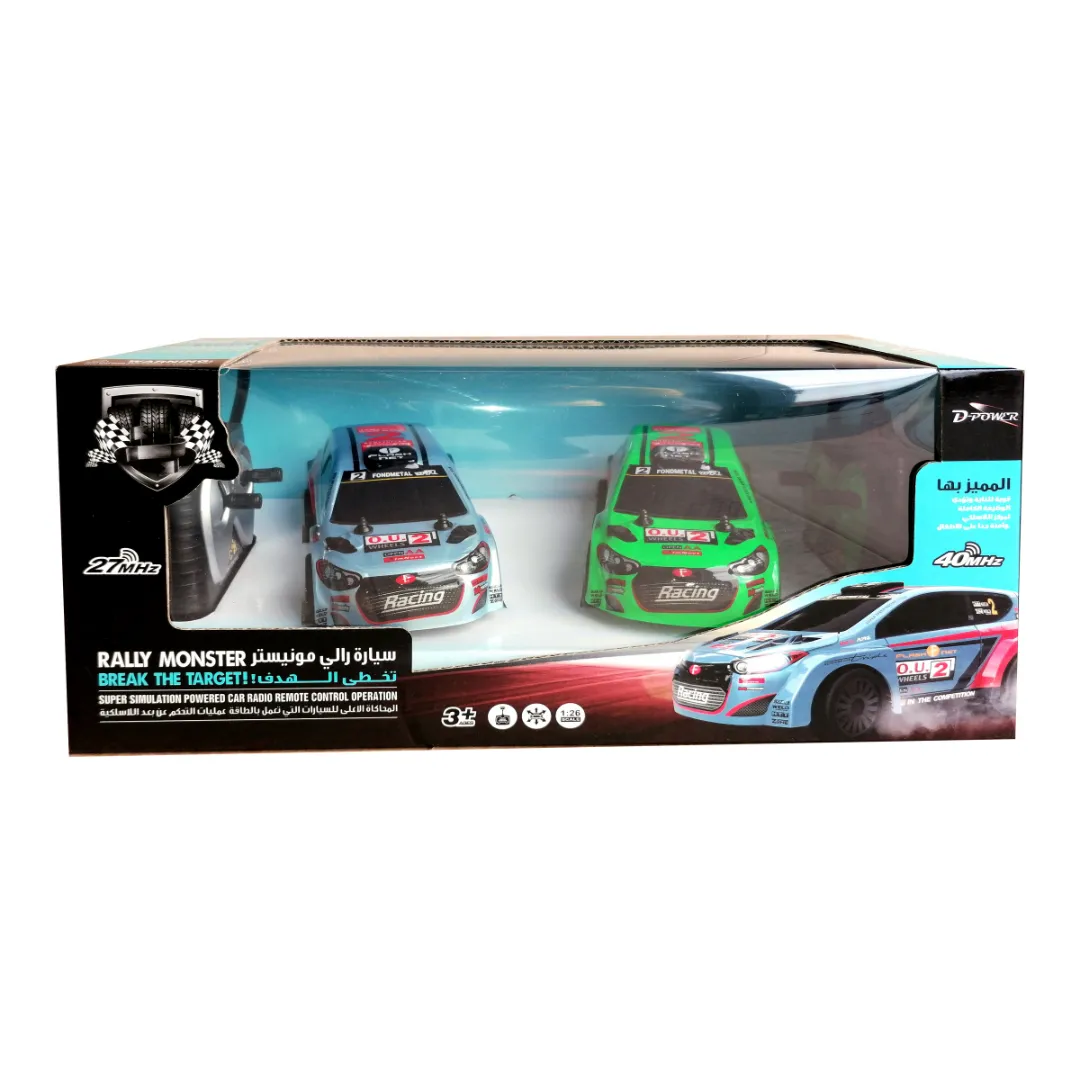 D-Power -  Rally Monster (Twin Pack) | Rtr, 2 Radio Remote Control -Multicolor