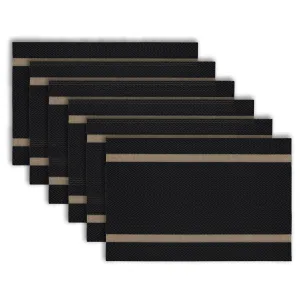 Dainty Home Annandale Woven Texteline Textured Design Reversible 12" x 18" Rectangular Placemats Set of 6