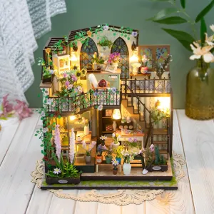 Darcy Flower House Dollhouse Kit, Tiny House Kit, Doll House Kits for Adults to Building, Unique Gift for Birthday Christmas Day, Greenhouse
