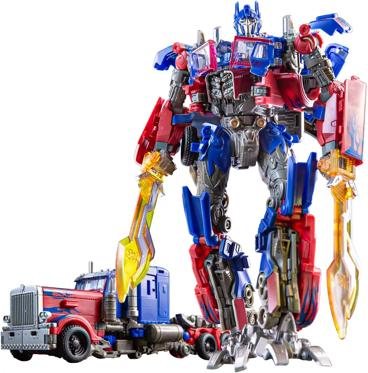 Deformation Action Figure Toy, Portable Car Model Alloy Deformed Robot Toy Gift for Kids Boys and Girls（Red）