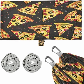 Delicious Pizza Camping Hammock, 330 lbs with 2 Tree Straps, Carry Bag, Single Portable Hammock for Outdoor/Indoor, Hiking, Beach, Backpacking, Travel