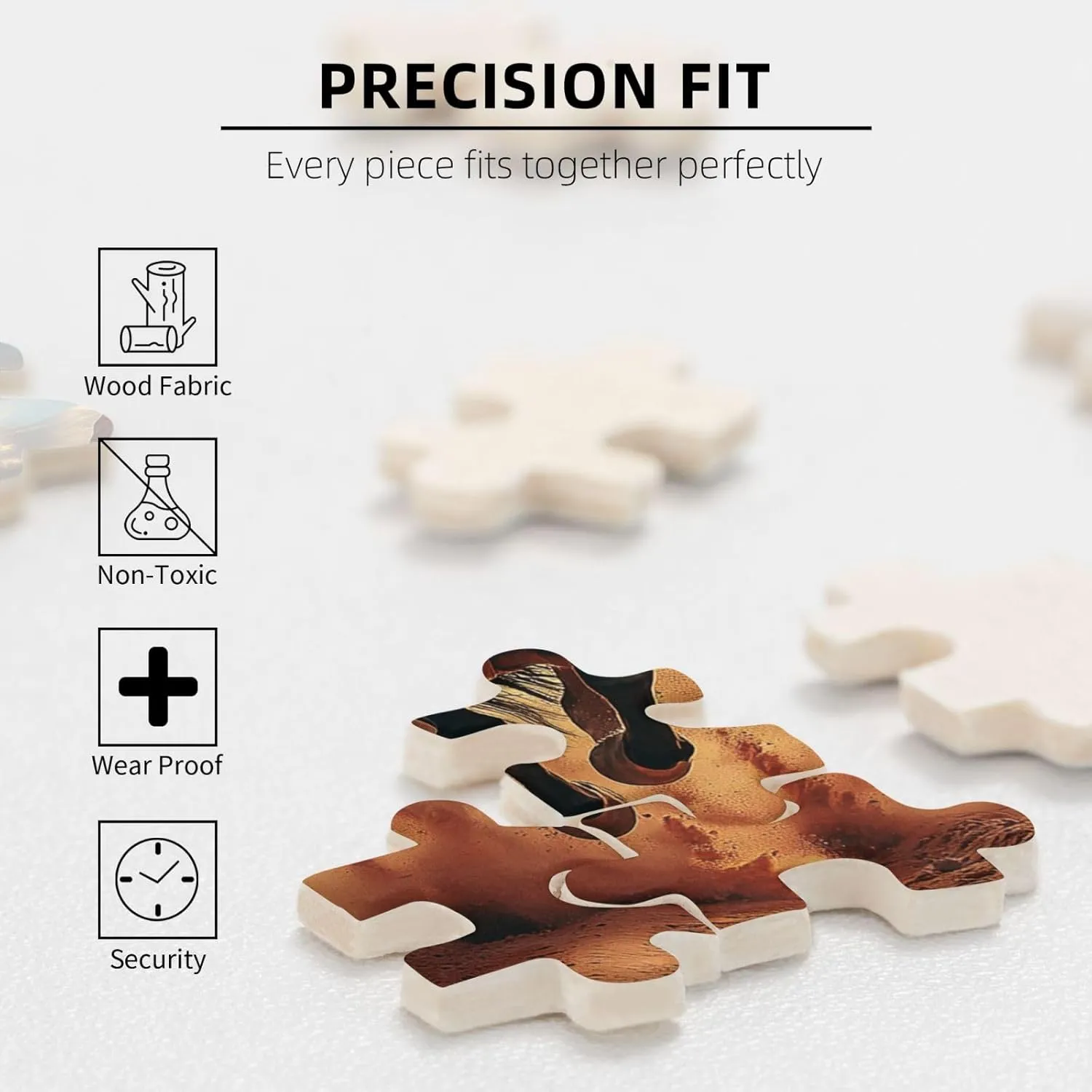 Desert Horseback Riding Man Jigsaw Puzzle 500 Pcs, Unique Artwork,Wooden Puzzle for Adults,Challenging Brain Exercise, Stress Release,Relaxation,Home Wall Decor,Practical