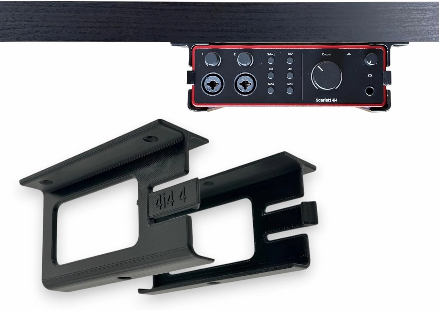 Desk Mount Kit for Focusrite Scarlett 4i4 (4th Gen) - Under Desk Mount Brackets with Reversible Clips - Secure Mounting Accessories