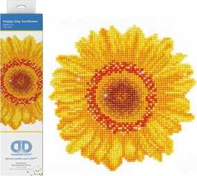 DIAMOND DOTZ Happy Day Sunflower Flowers Diamond Painting Kits for Adults - Diamond Art Kits a Relaxing Creative Craft Kit with Dotz Gems 7.9"x7.9"
