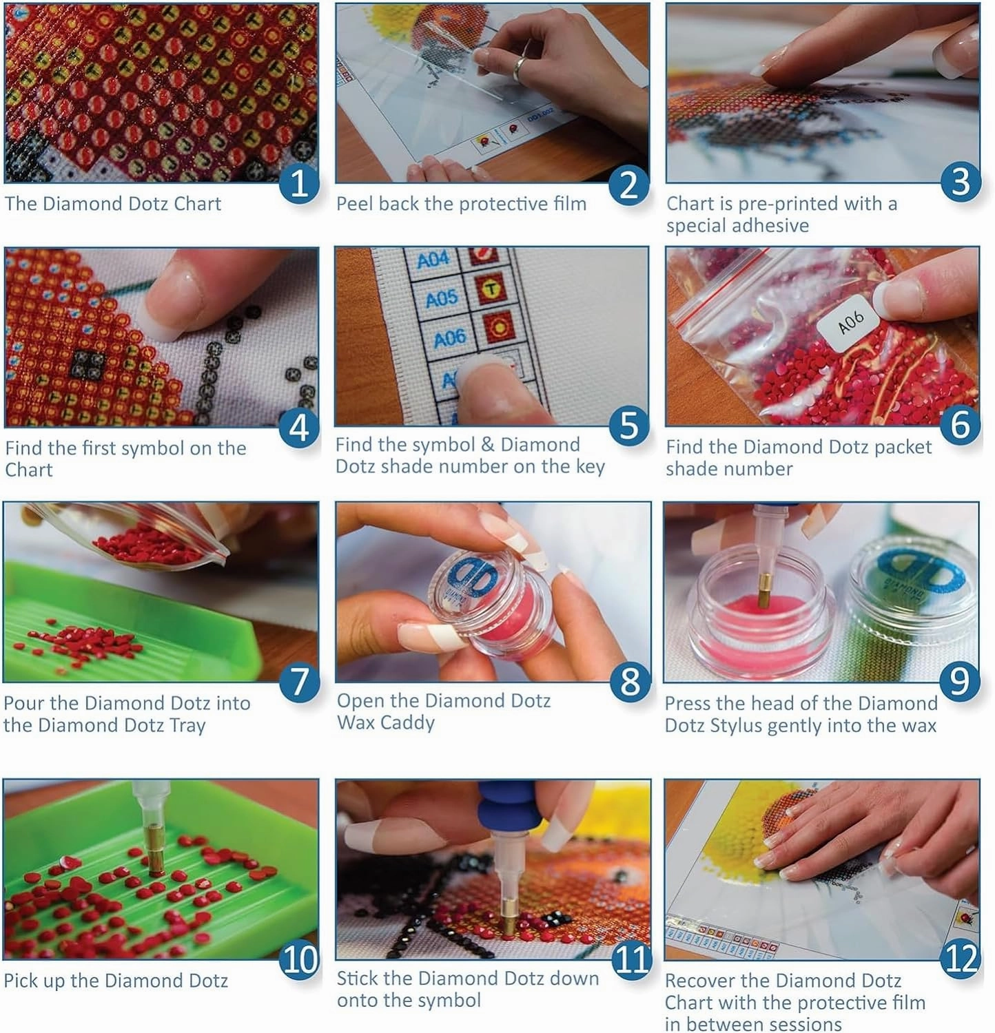 DIAMOND DOTZ NHL Washington Capitals Diamond Painting Kits for Adults - Diamond Art Kits a Relaxing Creative Craft Kit with Dotz Gems