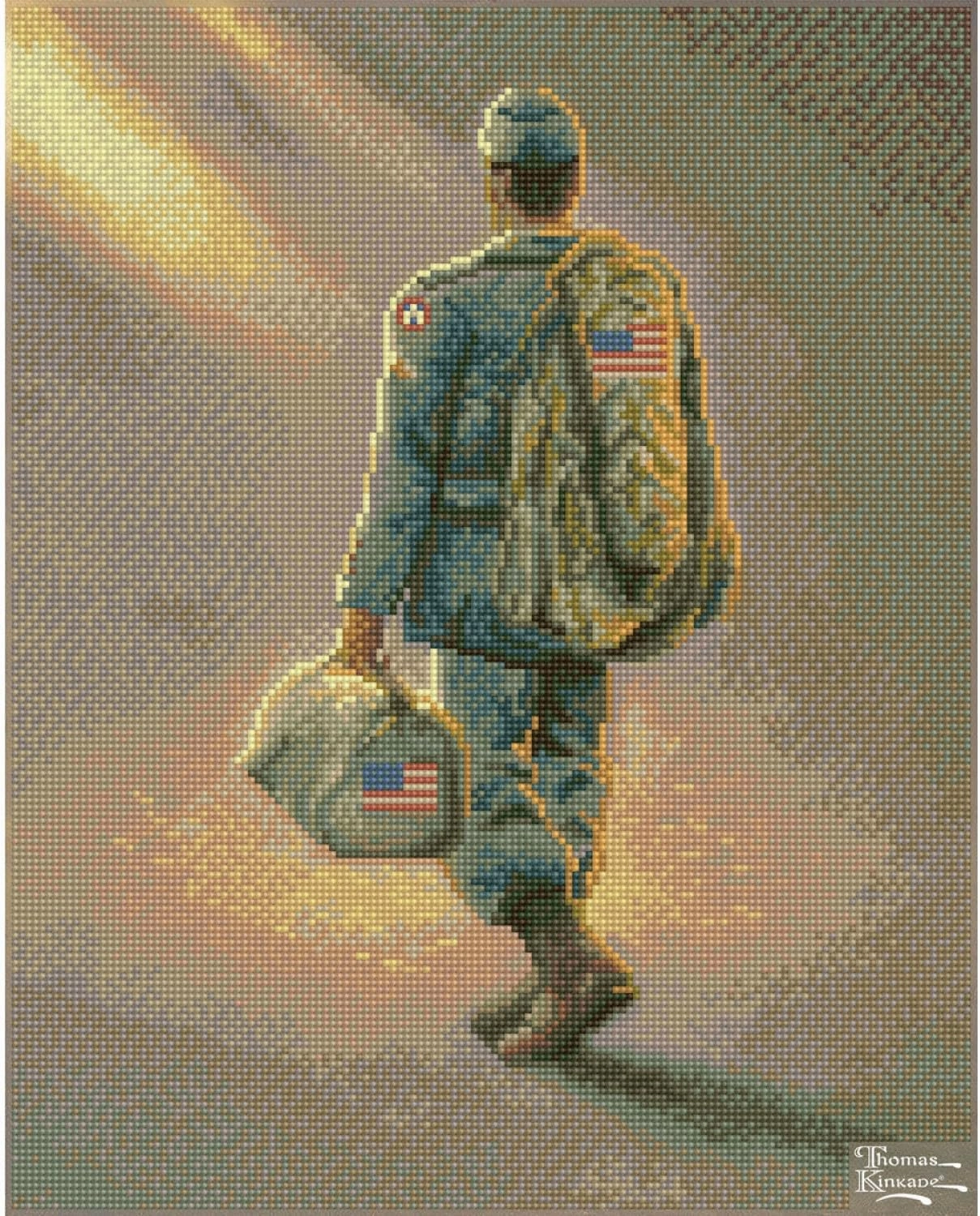 DIAMOND DOTZ Thomas Kinkade Heading Home Diamond Painting Kits for Adults - Diamond Art Kits a Relaxing Creative Craft Kit with Dotz Gems 20x16