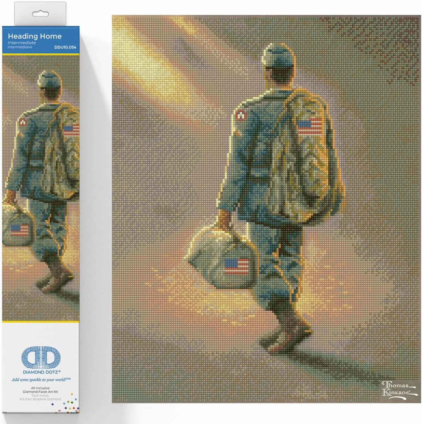DIAMOND DOTZ Thomas Kinkade Heading Home Diamond Painting Kits for Adults - Diamond Art Kits a Relaxing Creative Craft Kit with Dotz Gems 20x16