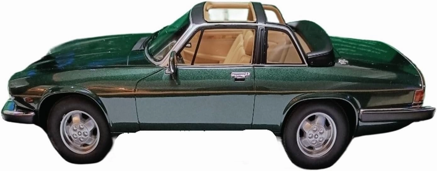 Die Cast Vehicle 1/18 for Jaguar XJ-SC 1983 Metallic Green Coupe Model Miniature Alloy Car Classic Toy Car Model Display Mini Cars Replica