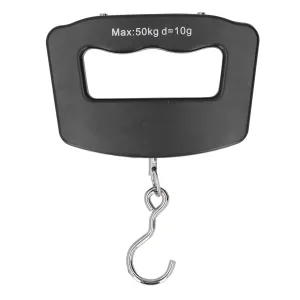 Digital Hanging Scale Portable Fish Scale with Backlit LCD Display 50kg/110 Lbs Luggage Scale with Hook kg/oz/lb/g Unit Conversion for Fishing, Hunting, Outdoor, Luggage Weighing