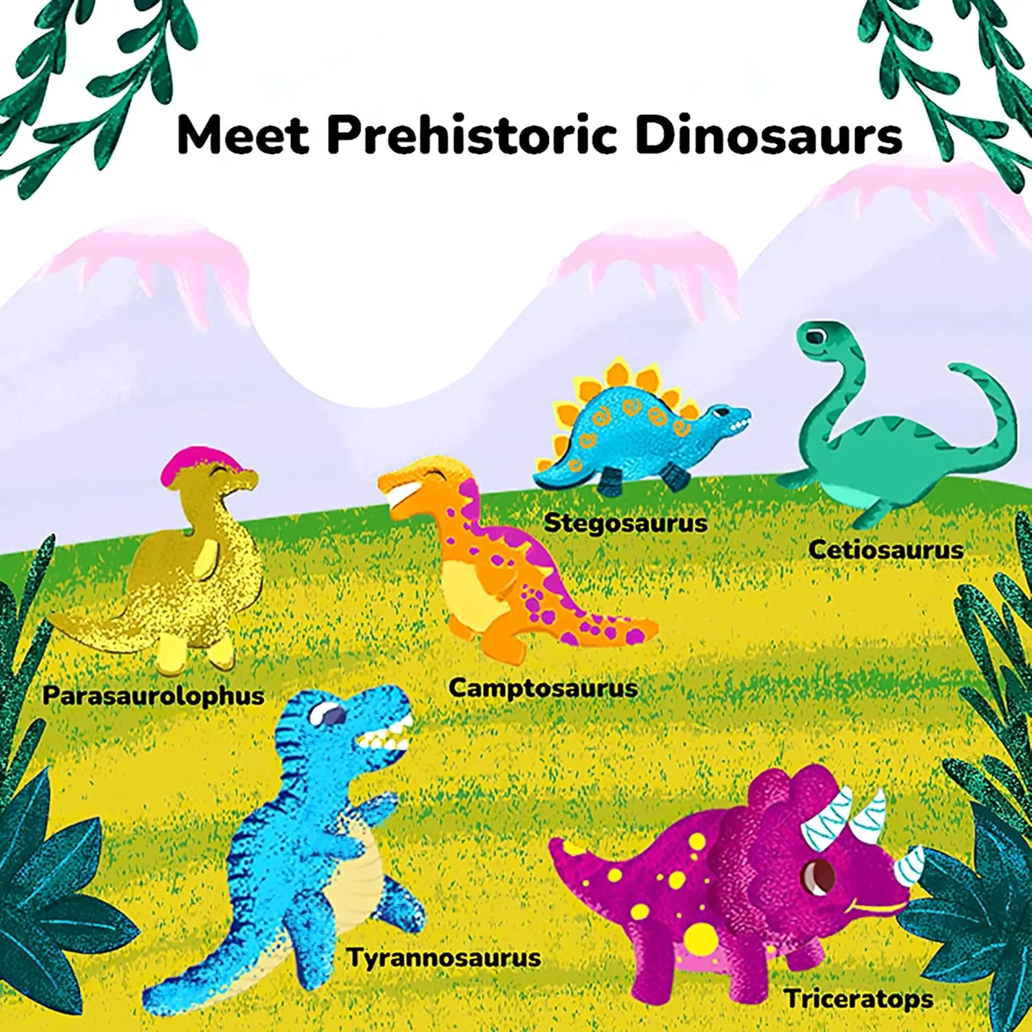 Dinosaur Painting Kit for Kids, Arts and Crafts for Kids Ages 6-8, 8-12, 6 Dino Figurines Playset, Gifts for Boys and Girls, Blue, Red, Green, White, Black, Yellow