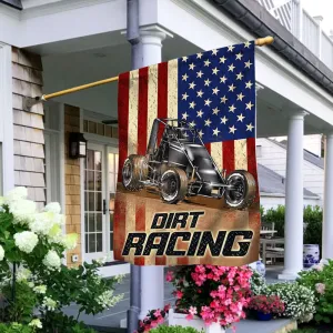 Dirt Racing Flag Non-wing Sprint Car Racing American Flag LHA1702F