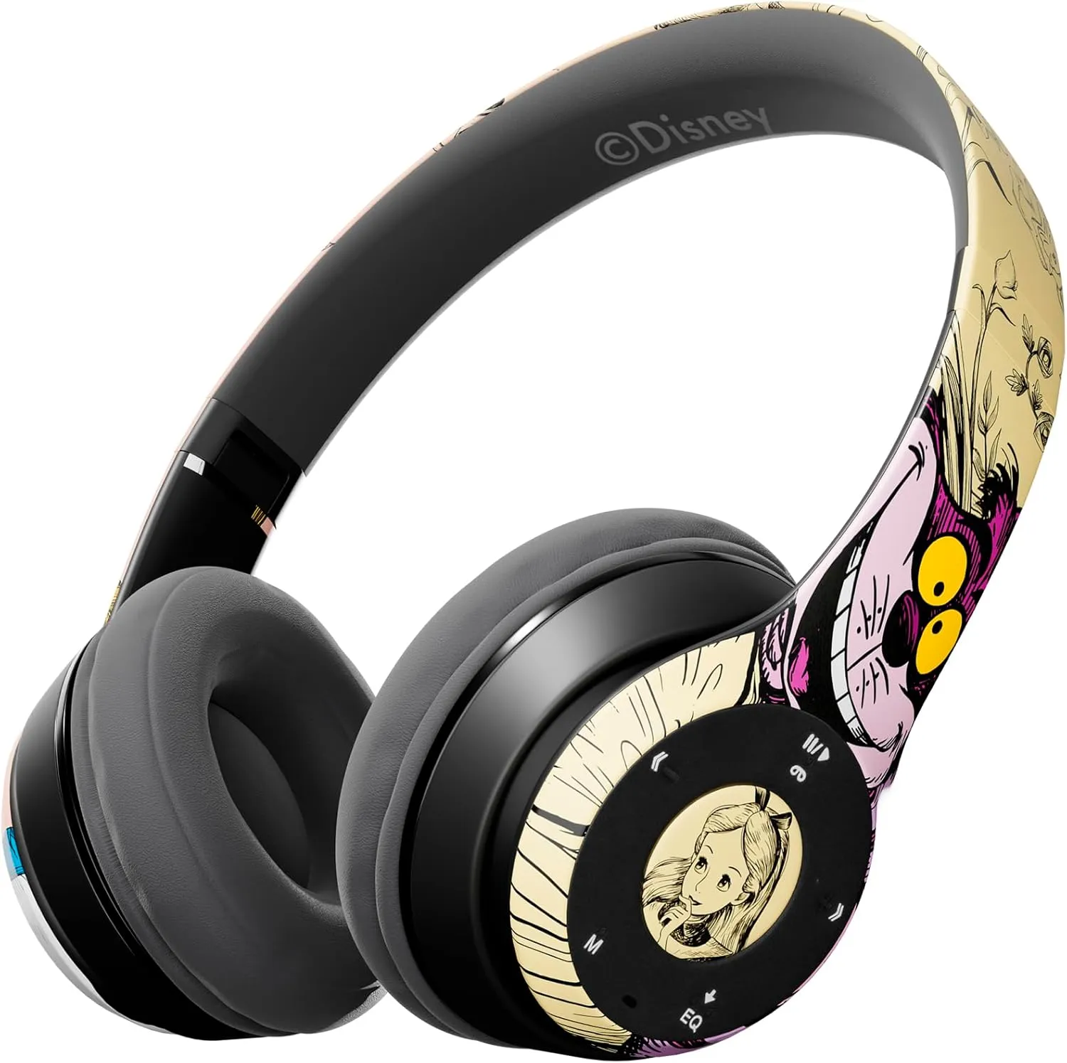 Disney Alice in Wonderland Bluetooth Headphones - Wireless Headset W/Built in Mic and Up to 15 Hrs Playtime - Alice in Wonderland Gifts for Women and All Fans of Alice in Wonderland Stuff