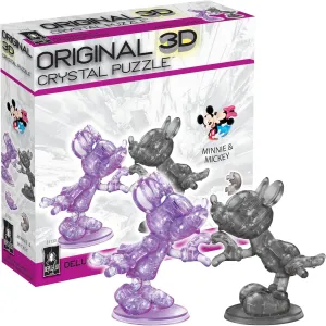 Disney Minnie and Mickey Mouse Heart Deluxe Original 3D Crystal Puzzle from BePuzzled, 3D Crystal Puzzles and Brainteasers for Puzzlers and Collectors Ages 12 and Up