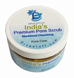 Diva Stuff India's Premium Pore Scrub, For Blackheads, Whiteheads and Clogged Pores, With Turmeric, Sugar and Lemongrass