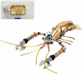 DIY Assembly Steampunk Metal Lobster Model Marine Organism Kit (100 PCS)