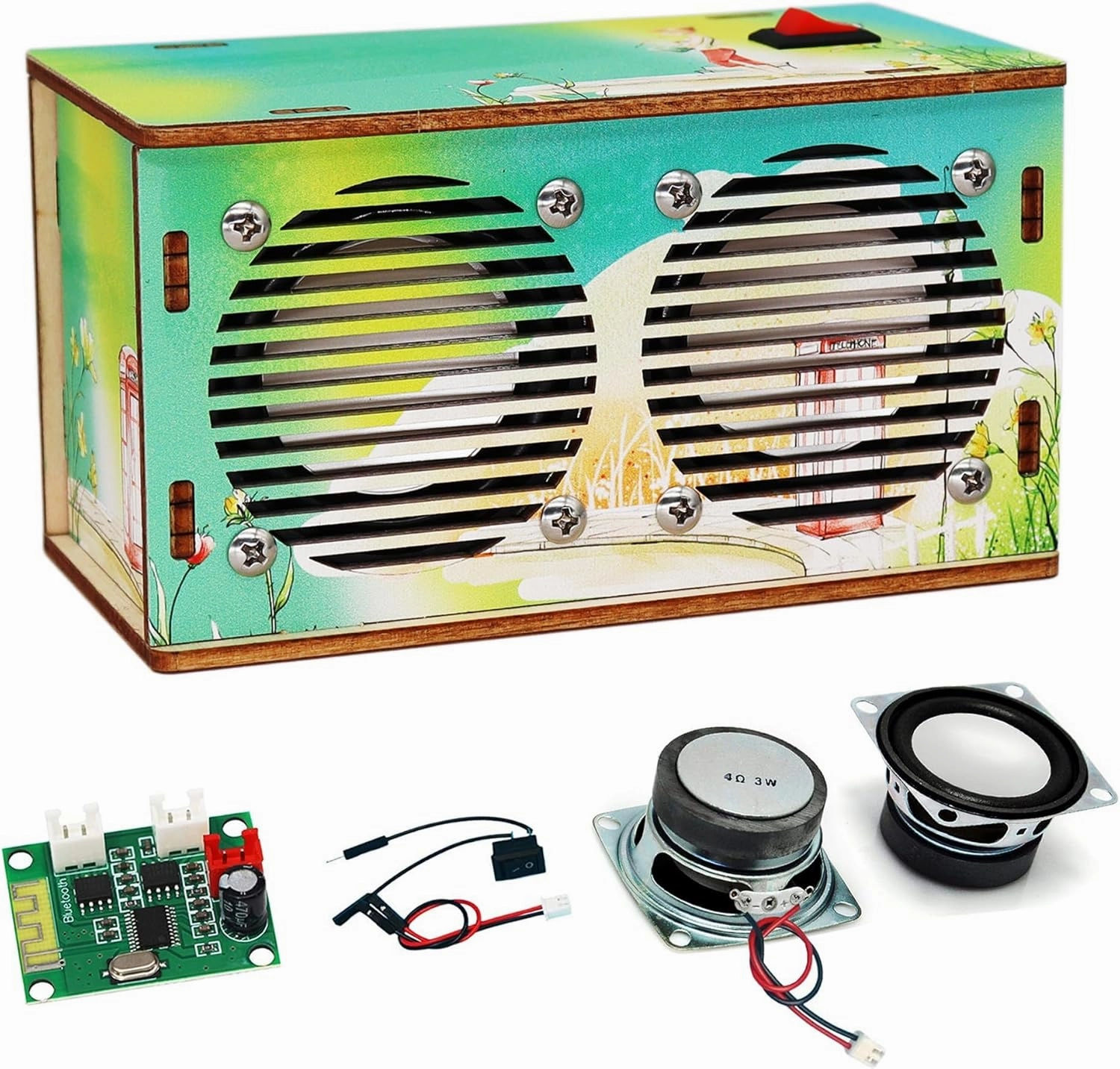 DIY Bluetooth Speaker Kit, Stem Projects for Kids Ages 8-12, STEM Kits for Kids Ages 10-12-14-16, Gifts for 9 10 11 12 13 14 15 16 Year Old Boys Teens (Green)