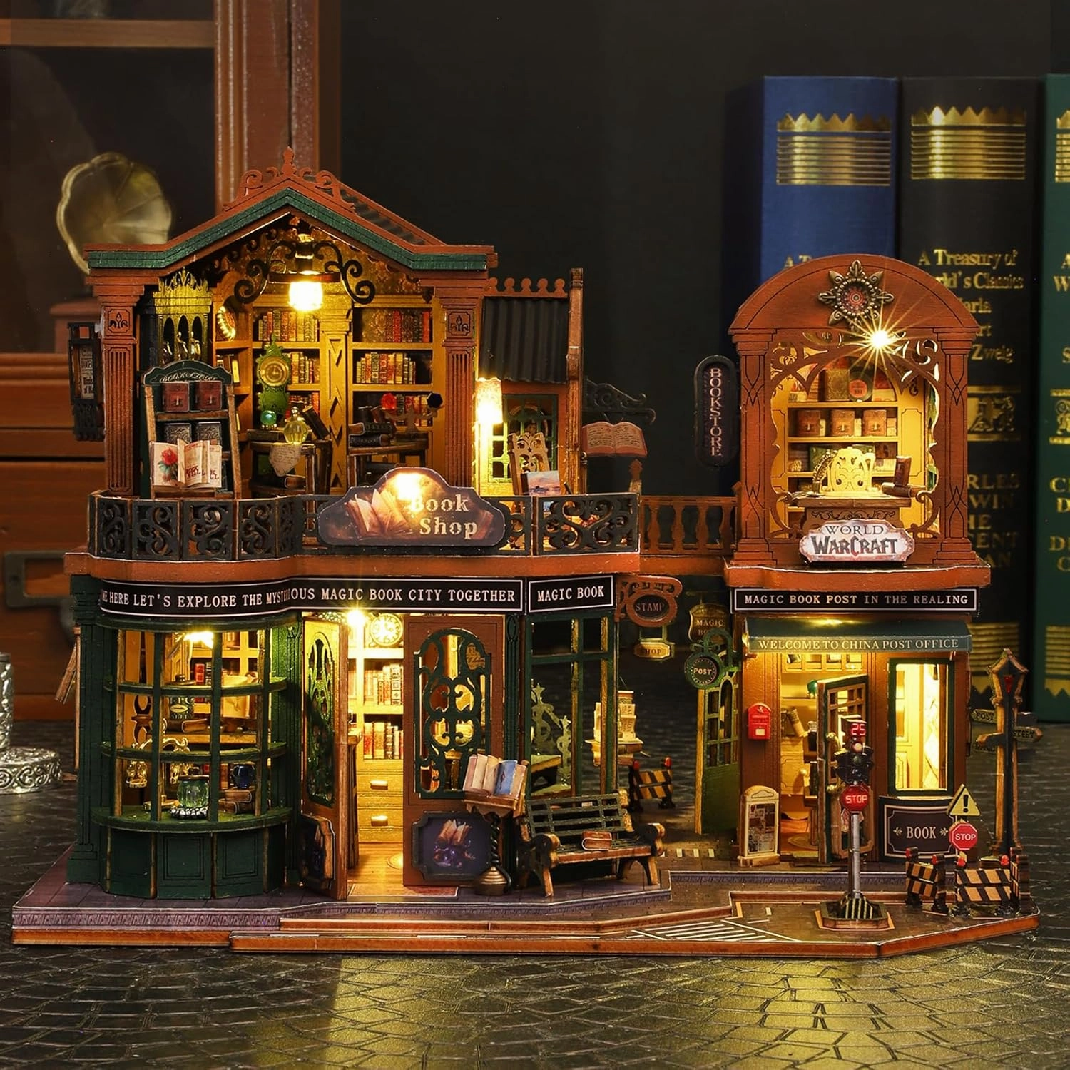 DIY Miniature House Kits, Tiny House Kit, Doll House Kits for Adults to Building, Unique Birthday for Family and Friends, Twilight Book City