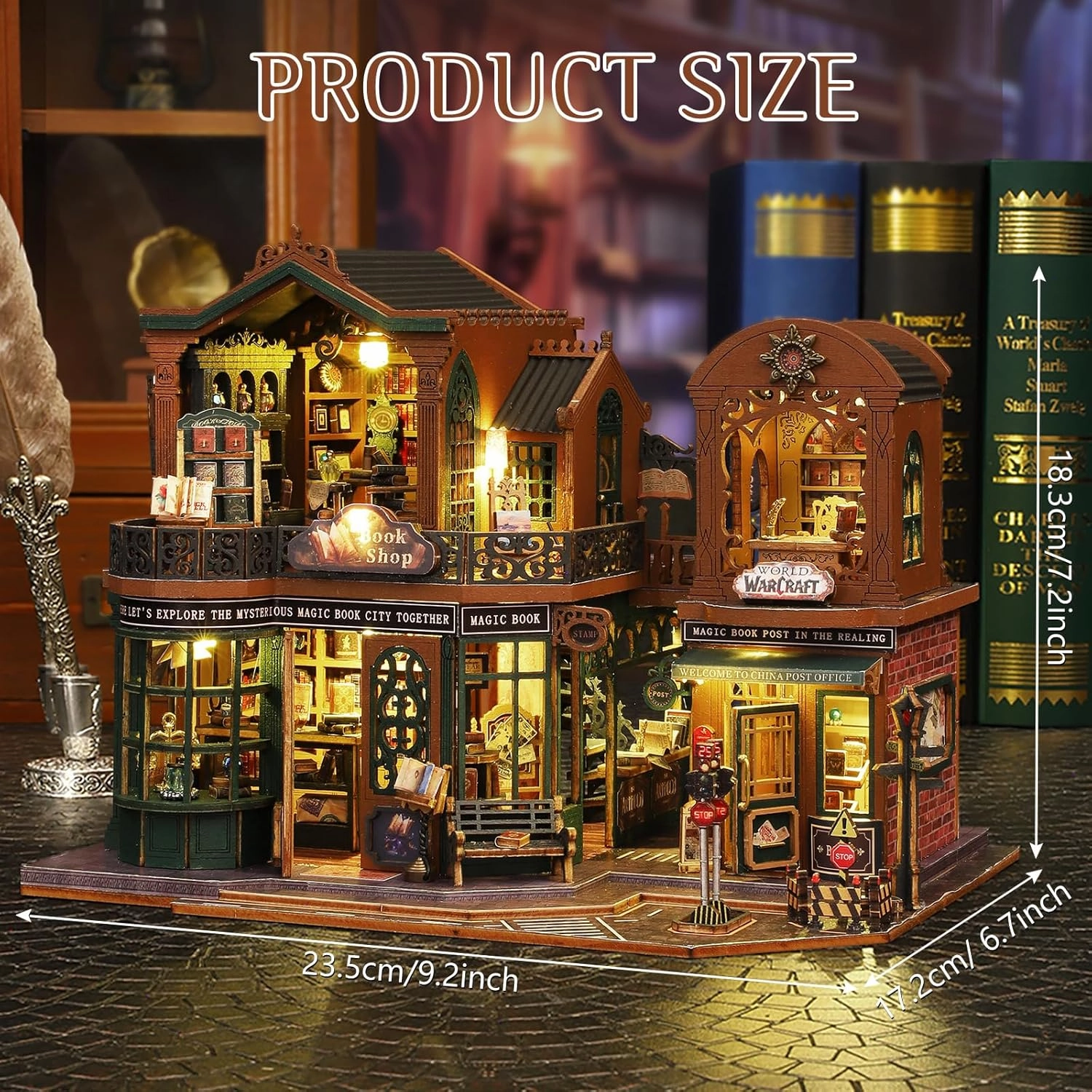 DIY Miniature House Kits, Tiny House Kit, Doll House Kits for Adults to Building, Unique Birthday for Family and Friends, Twilight Book City