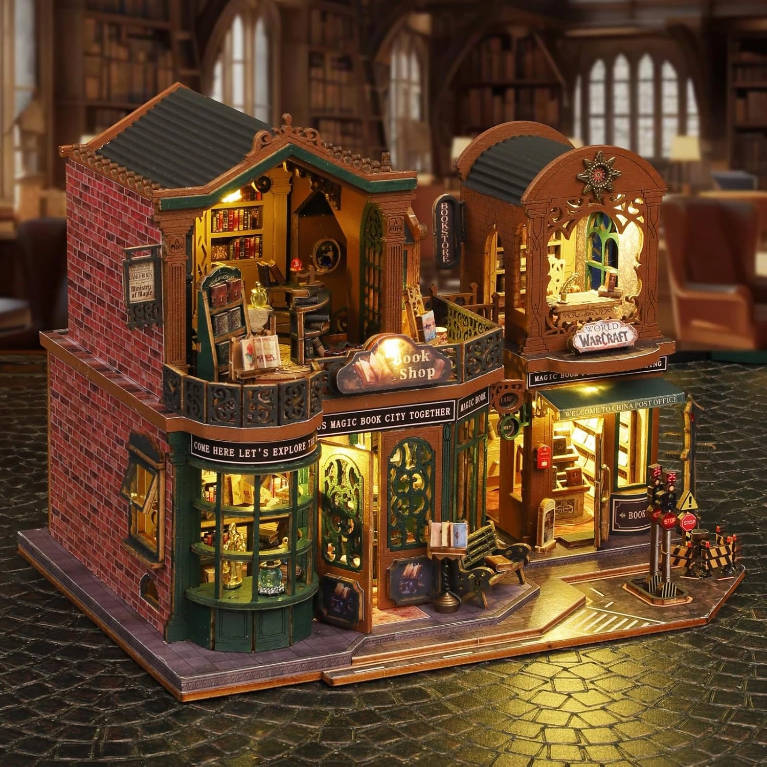 DIY Miniature House Kits, Tiny House Kit, Doll House Kits for Adults to Building, Unique Birthday for Family and Friends, Twilight Book City