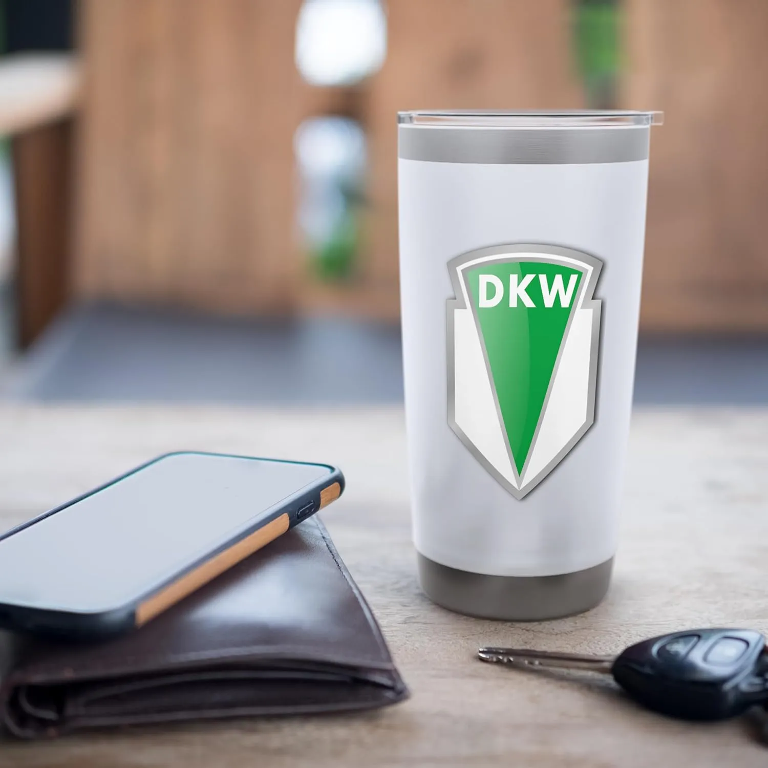 DKW Dampf-Kraft-Wagen Vintage Classic Car Design Stainless Steel Insulated Tumbler