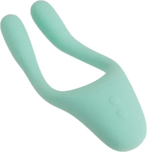 Doc Johnson Tryst V2 - Multi-Erogenous Zone Bendable Silicone Vibrator & C-Ring with Remote - 3 Powerful, Quiet 10-Function Motors - Bendable Vibrating Arms Hold Shape, Mint