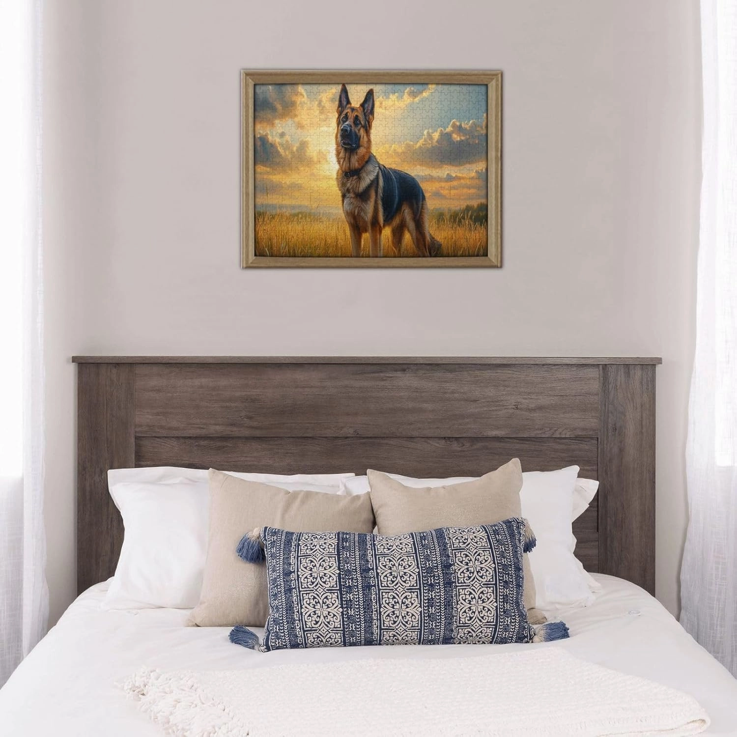 Dogs On The Vast Grassland，500 Pcs Wooden Jigsaw Puzzles for Adults,Entertainment Games to Exercise Patience and Hands-On Ability,Completed with Family Members During Holidays