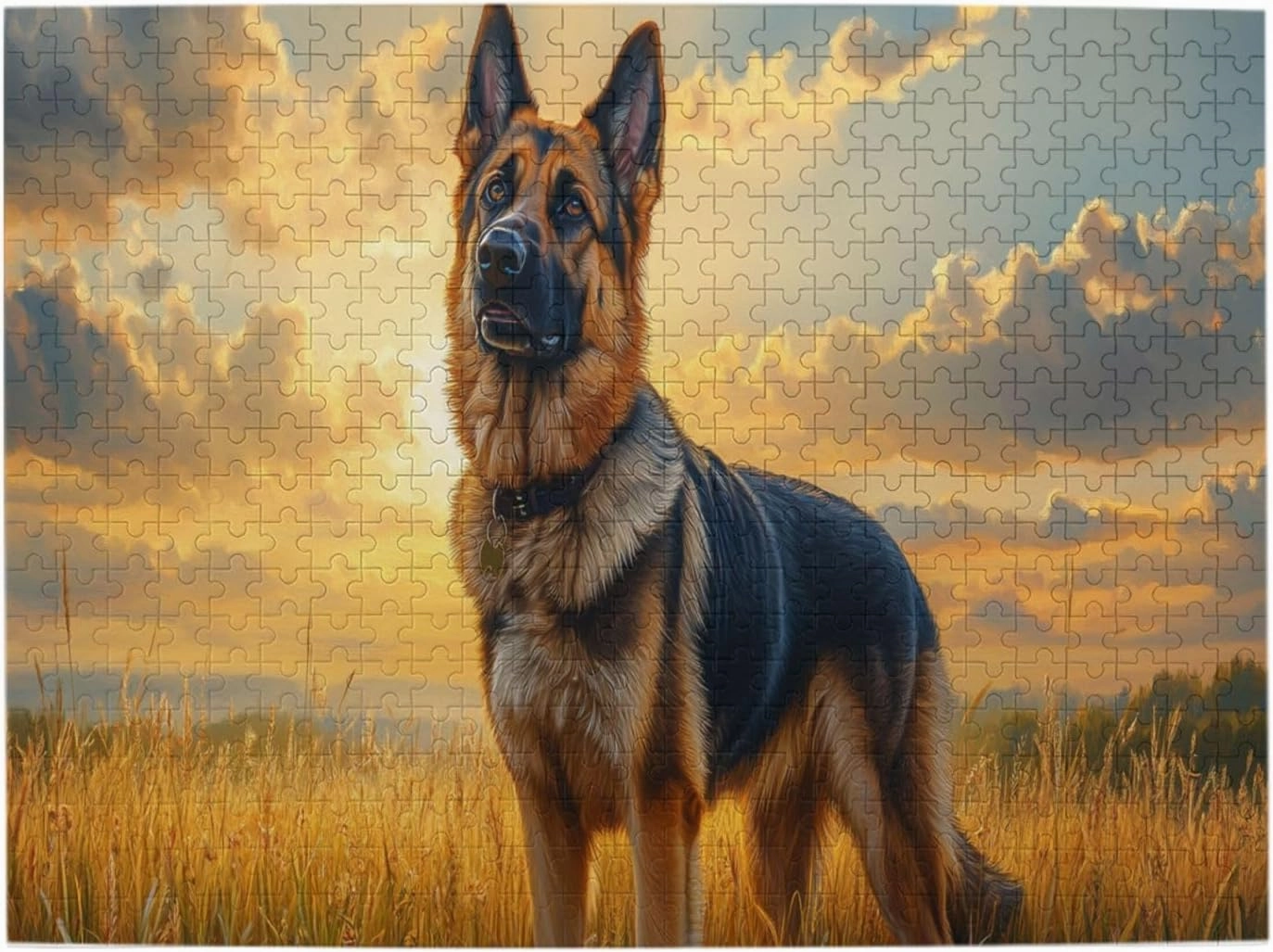 Dogs On The Vast Grassland，500 Pcs Wooden Jigsaw Puzzles for Adults,Entertainment Games to Exercise Patience and Hands-On Ability,Completed with Family Members During Holidays