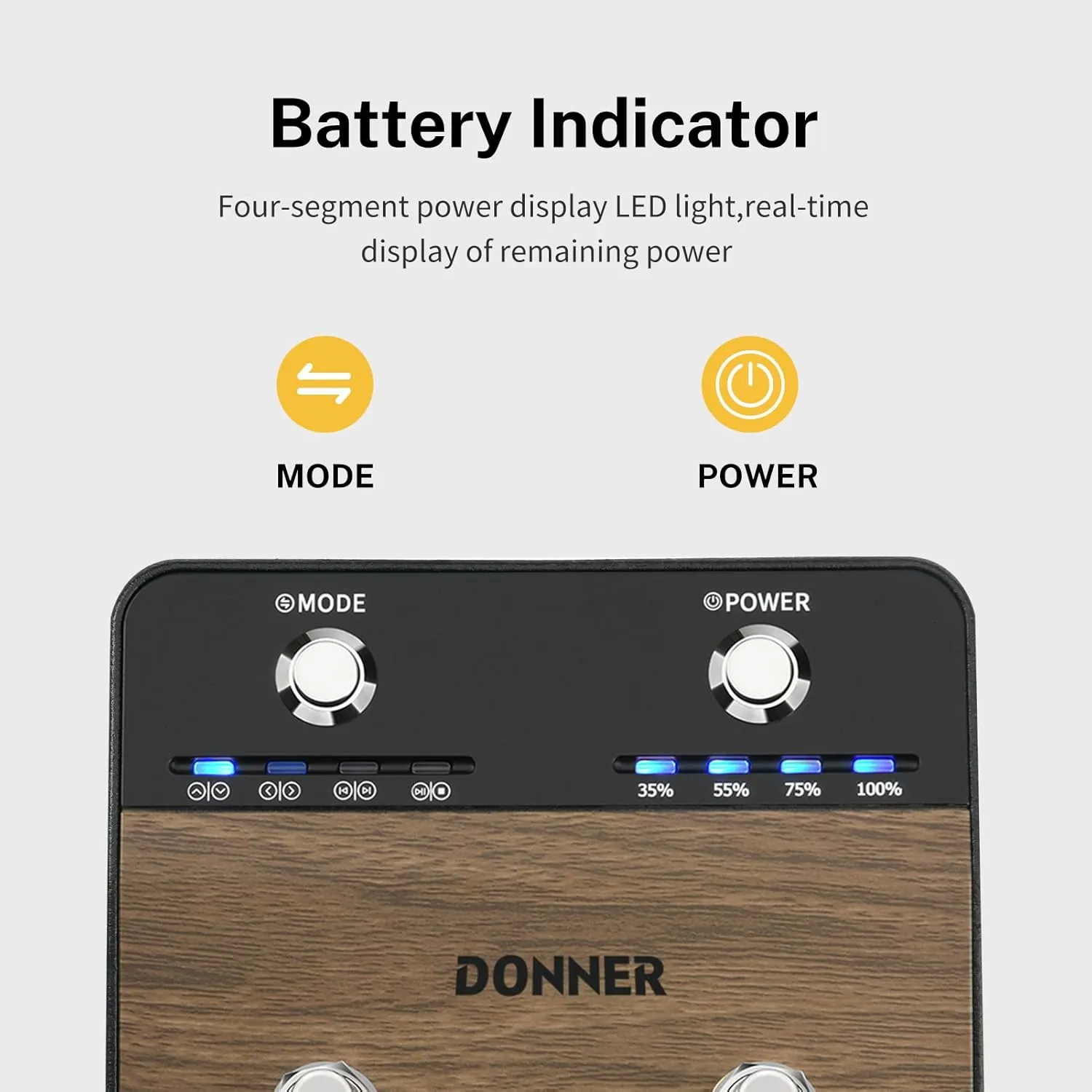 Donner Wireless Page Turner Pedal Teleprompter App Control Foot Pedal for Tablets Phones Rechargeable