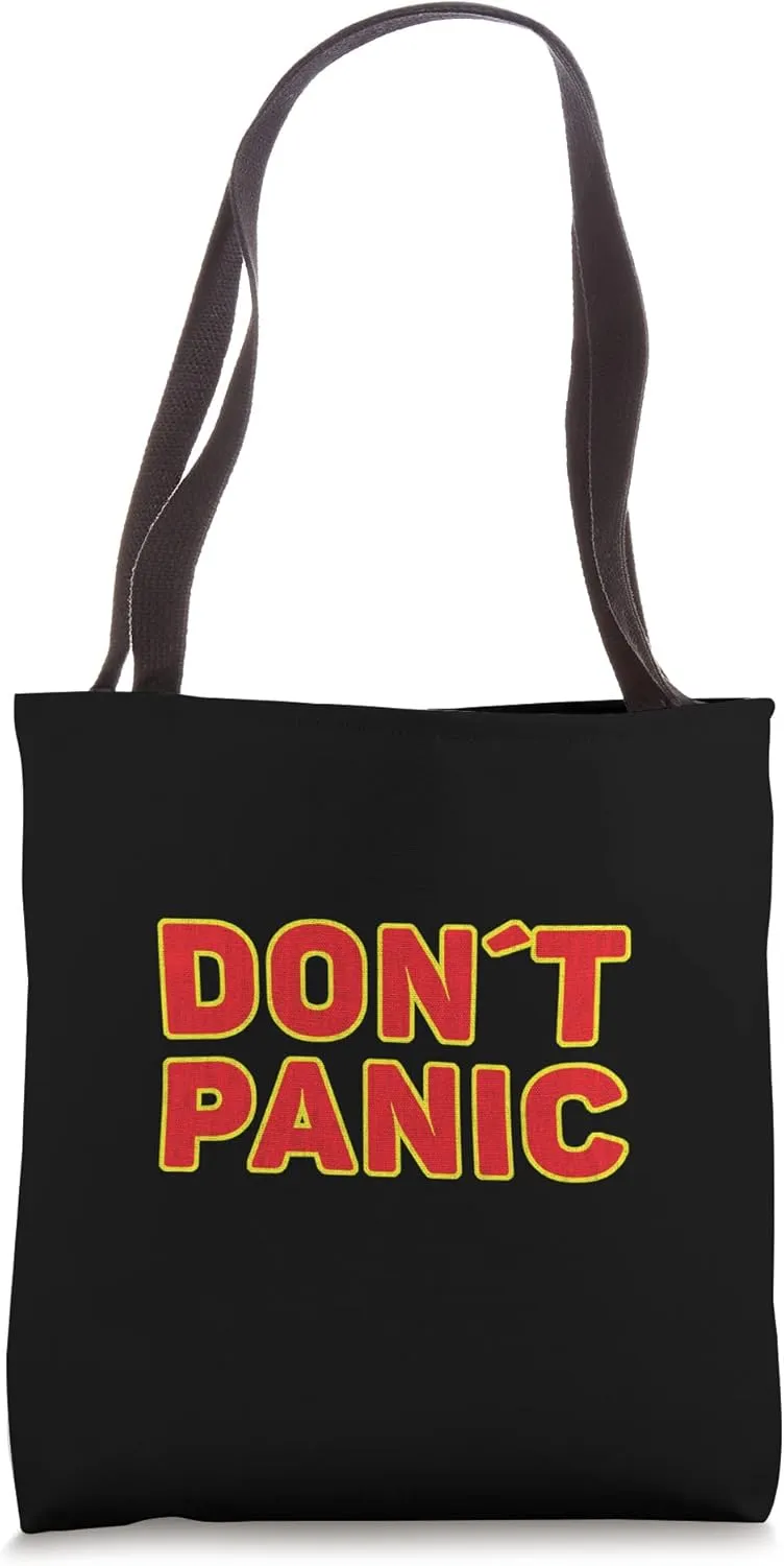 Don't Panic Vintage Distressed Funny quote Tote Bag