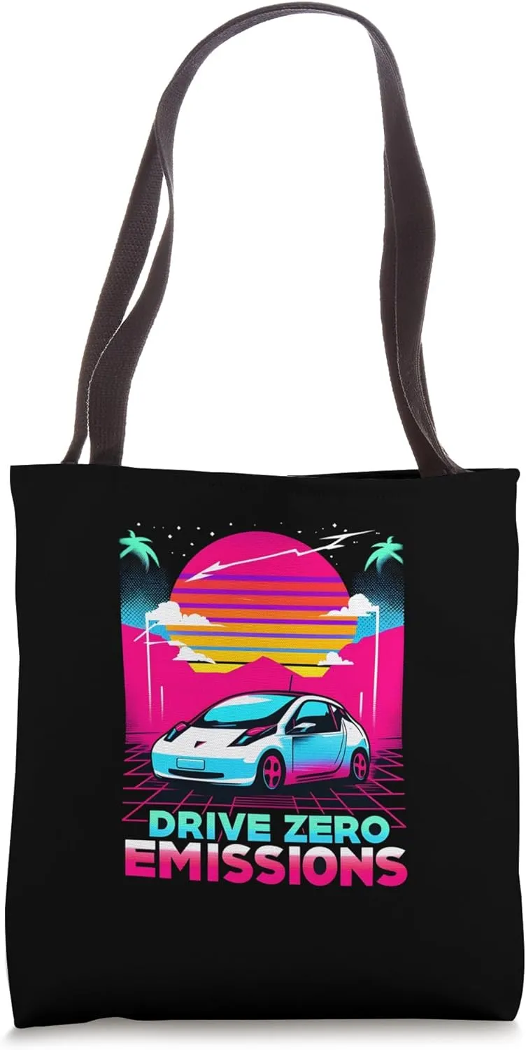 Drive Zero Emissions Retro Electric Environmental Tote Bag