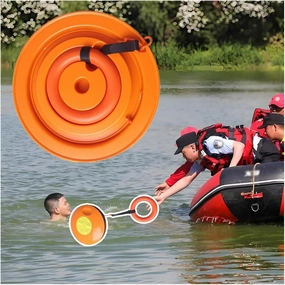 Drowning Prevention Disc for Lakes, River Emergency Rescue Frisbee, Portable Water Rescue Board, Fluted Rescue Disc for Easy Grip