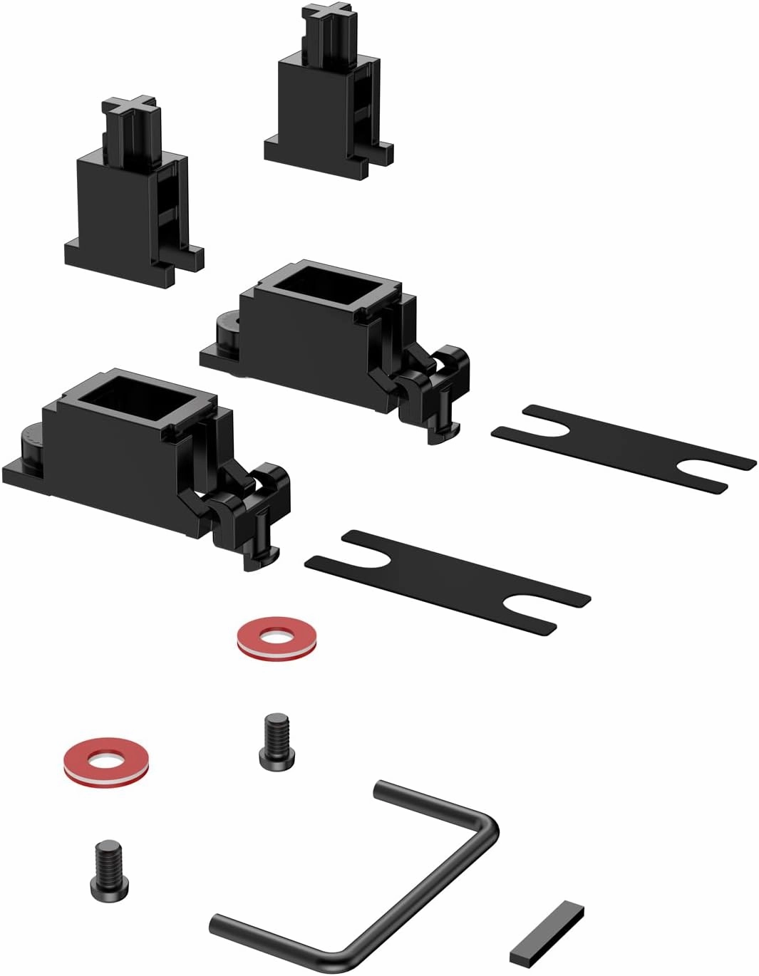 DUROCK Stabilizers V3, Screw-in Stabilizers with 2u, 6.25u, 7u Wires, PCB Mount for Mechanical Keyboards (Nero 100% Kit)