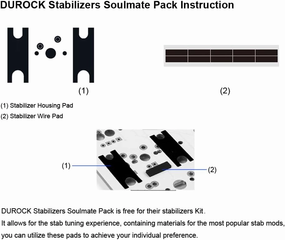 DUROCK Stabilizers V3, Screw-in Stabilizers with 2u, 6.25u, 7u Wires, PCB Mount for Mechanical Keyboards (Nero 100% Kit)