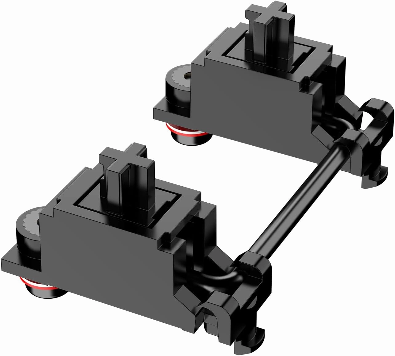 DUROCK Stabilizers V3, Screw-in Stabilizers with 2u, 6.25u, 7u Wires, PCB Mount for Mechanical Keyboards (Nero 100% Kit)