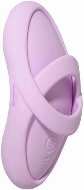 Echo 2 App Compatible Rechargeable Silicone Heated Finger Vibrator - Pink Lilac
