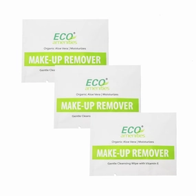 ECO Amenities Aloe Vera and Vitamin E Enriched Makeup Remover Wipes Individually Wrapped Facial Towelettes Skin Cleansing Wipes, 90 Count