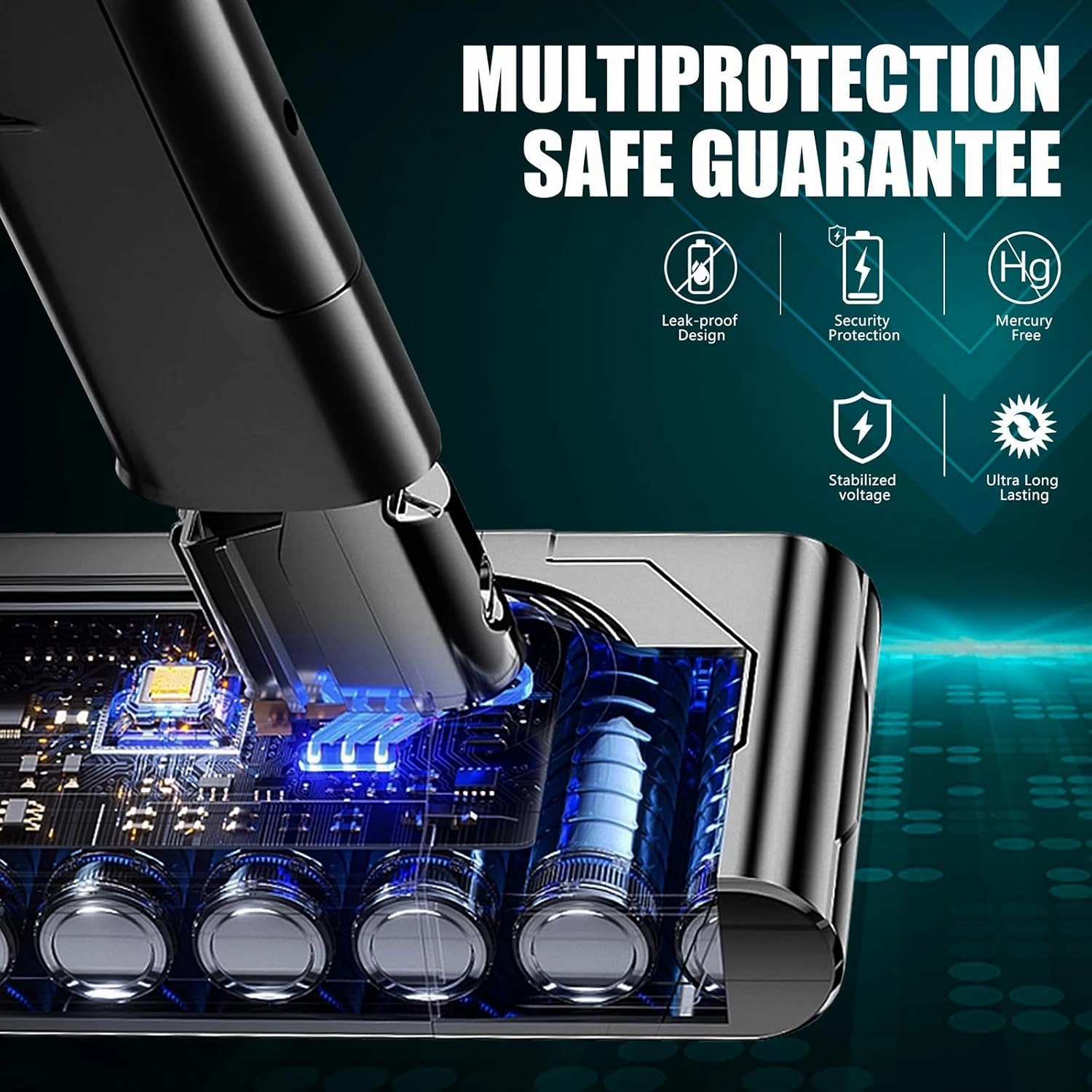 EGR Upgraded 7000mAh V8 Battery Replacement Compatible with Dyson V8 Animal Battery Replacement V8 Absolute V8 Motorhead V8 Fluffy SV10 Carbon Fiber Vacuum Cleaner 2 Filters and 3 Screws Included