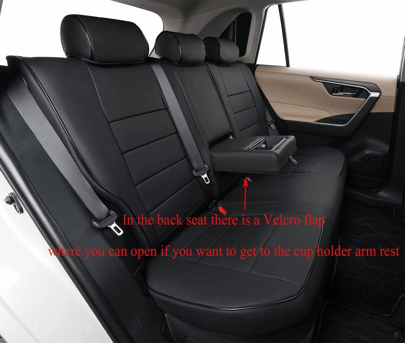 EKR Prius Seat Covers for Toyota Prius 2016-2022 L,LE,XLE,Limited,Two,Two Eco,Three,Three Touring,Four,Four Touring,Car Seat Cover Cushion Protectors Full Set,Leather(Black)
