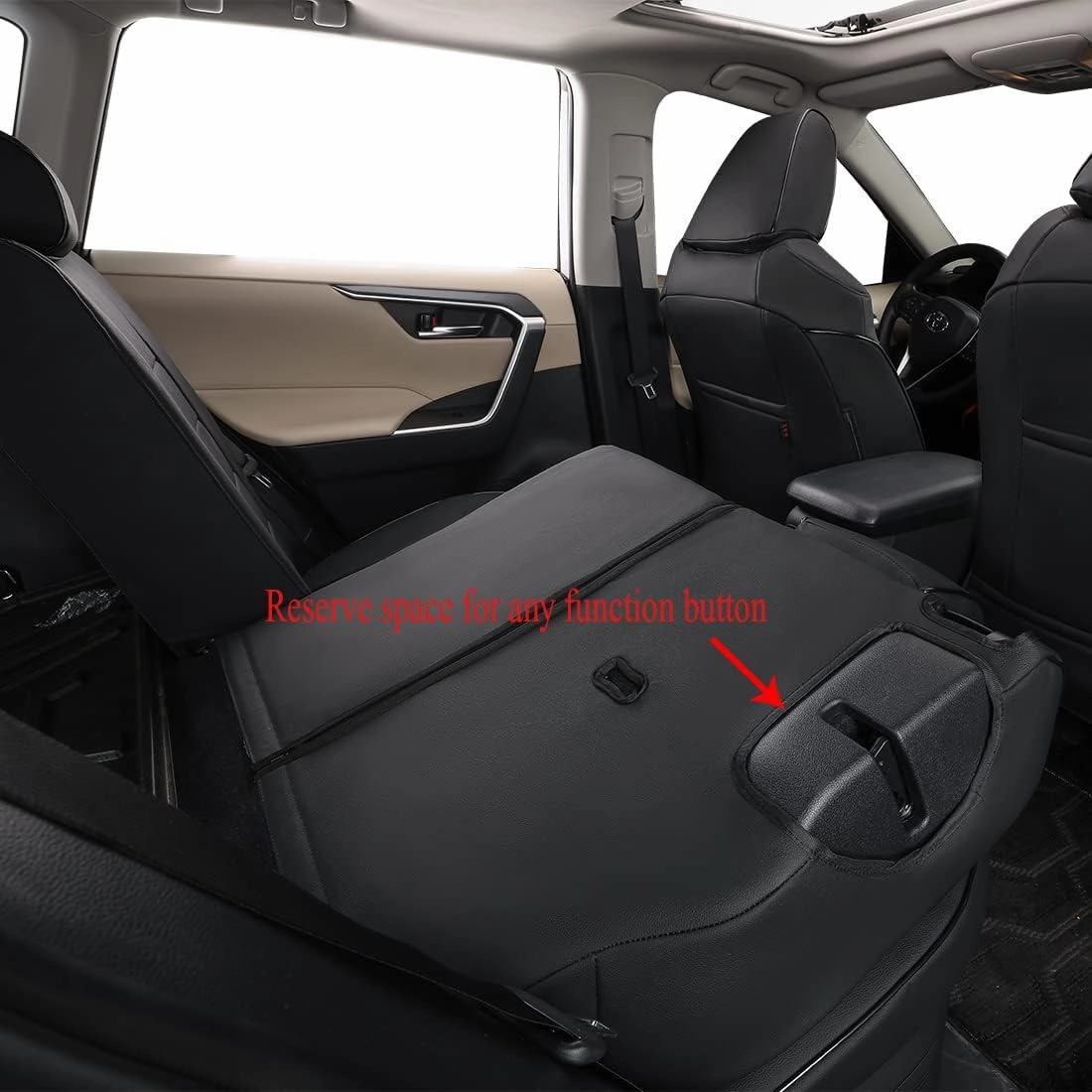 EKR Prius Seat Covers for Toyota Prius 2016-2022 L,LE,XLE,Limited,Two,Two Eco,Three,Three Touring,Four,Four Touring,Car Seat Cover Cushion Protectors Full Set,Leather(Black)