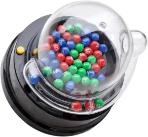Electric Lotto Ball Machine: Machine Portable Bingo Machine Cage Game with Balls Fortunate Number Picker, Electric Shake Lucky Ball Machine
