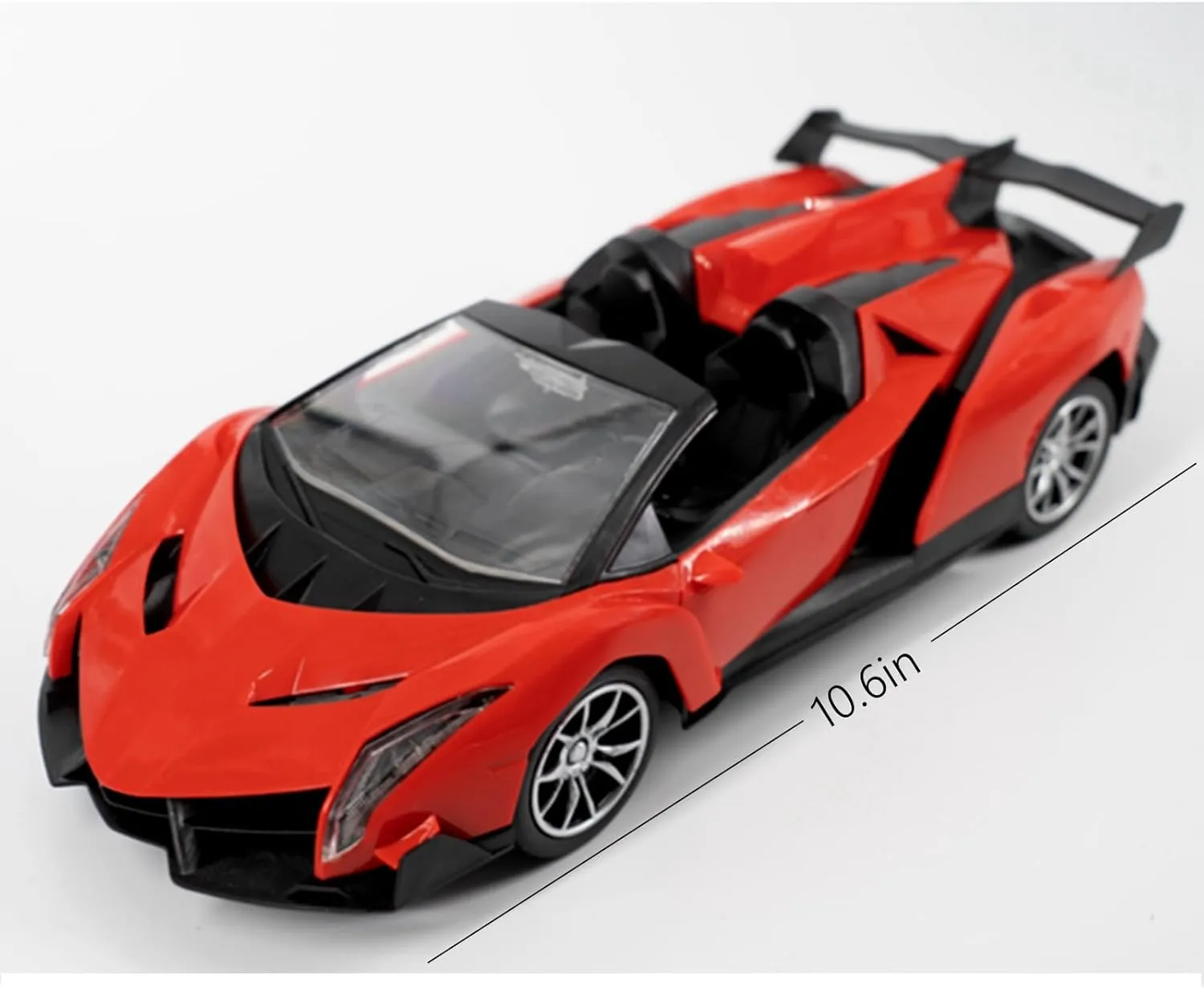 Electric Sport Roadster,1/16 Red Sports Racing Remote Control Car,RC Model Toy for Kids Aged 4-12