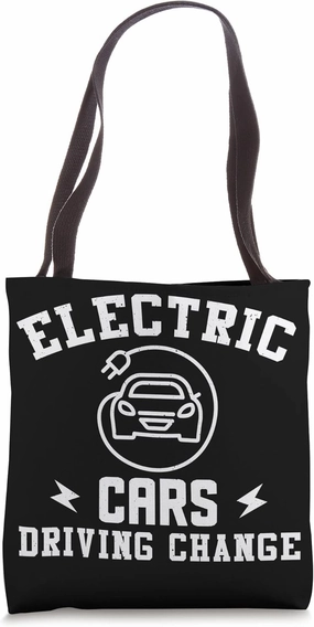 Electric Vehicle Electric Cars Driving Change Tote Bag