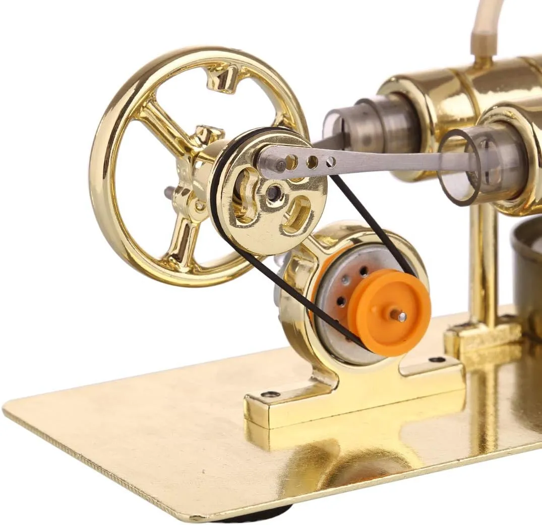 Engine Kit for Adults, DIY Assembly Stirling Engine Generator Model Kit That Runs, Engine Motor Model Educational Physics Experiment STEM Model